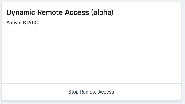 Active Remote Access Card